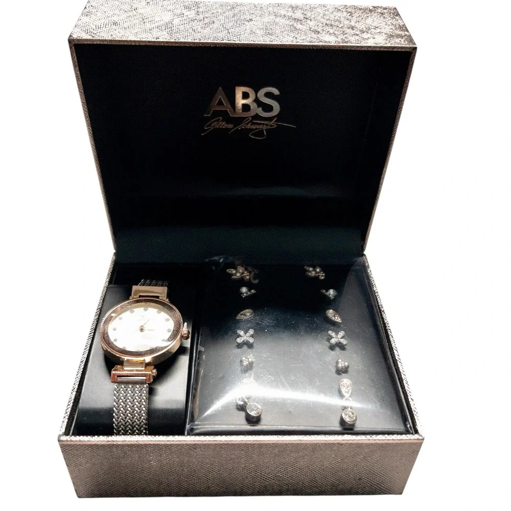 NIB Allen‎ Schwartz Womens Watch and Earrings